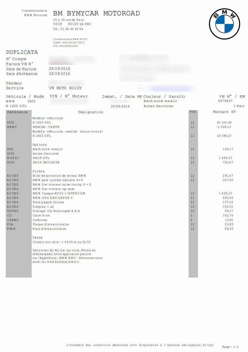 Photo BMW K 1600 GTL