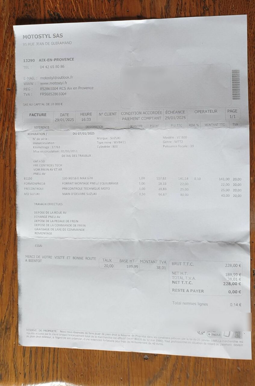 Photo SUZUKI INTRUDER 800