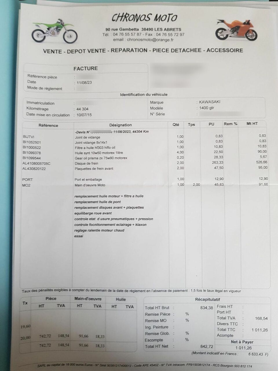 Photo KAWASAKI 1400 GTR ABS