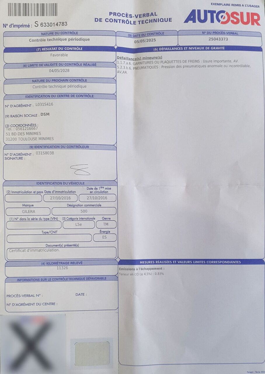 Photo GILERA FUOCO 500