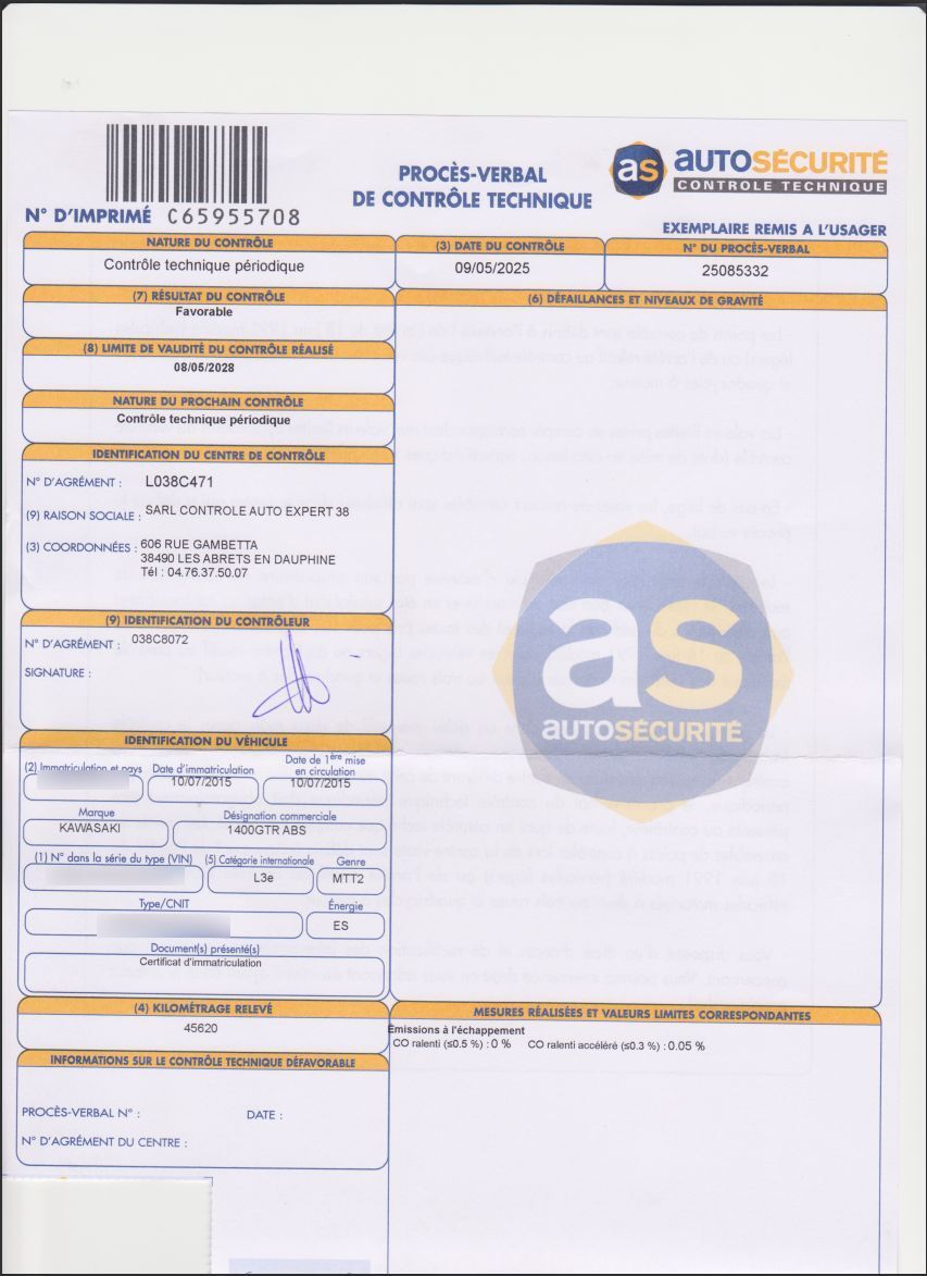 Photo KAWASAKI 1400 GTR ABS