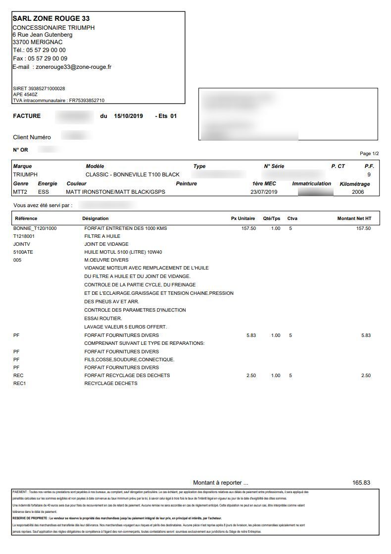 Photo TRIUMPH BONNEVILLE