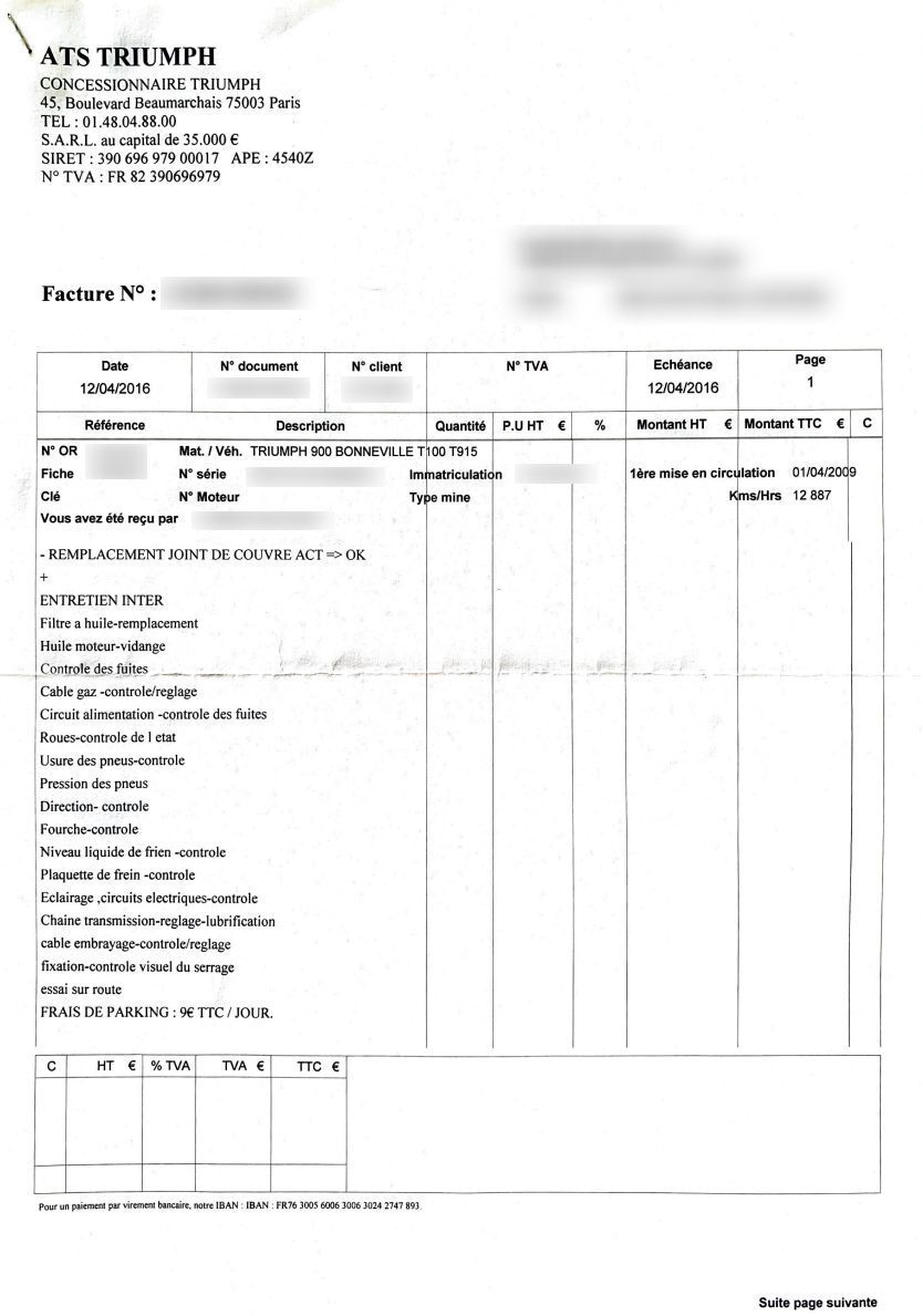 Photo TRIUMPH BONNEVILLE