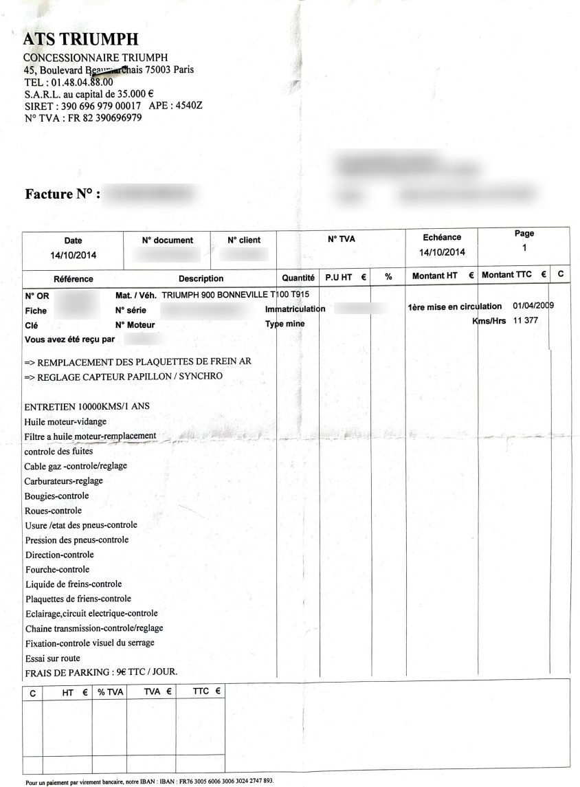 Photo TRIUMPH BONNEVILLE