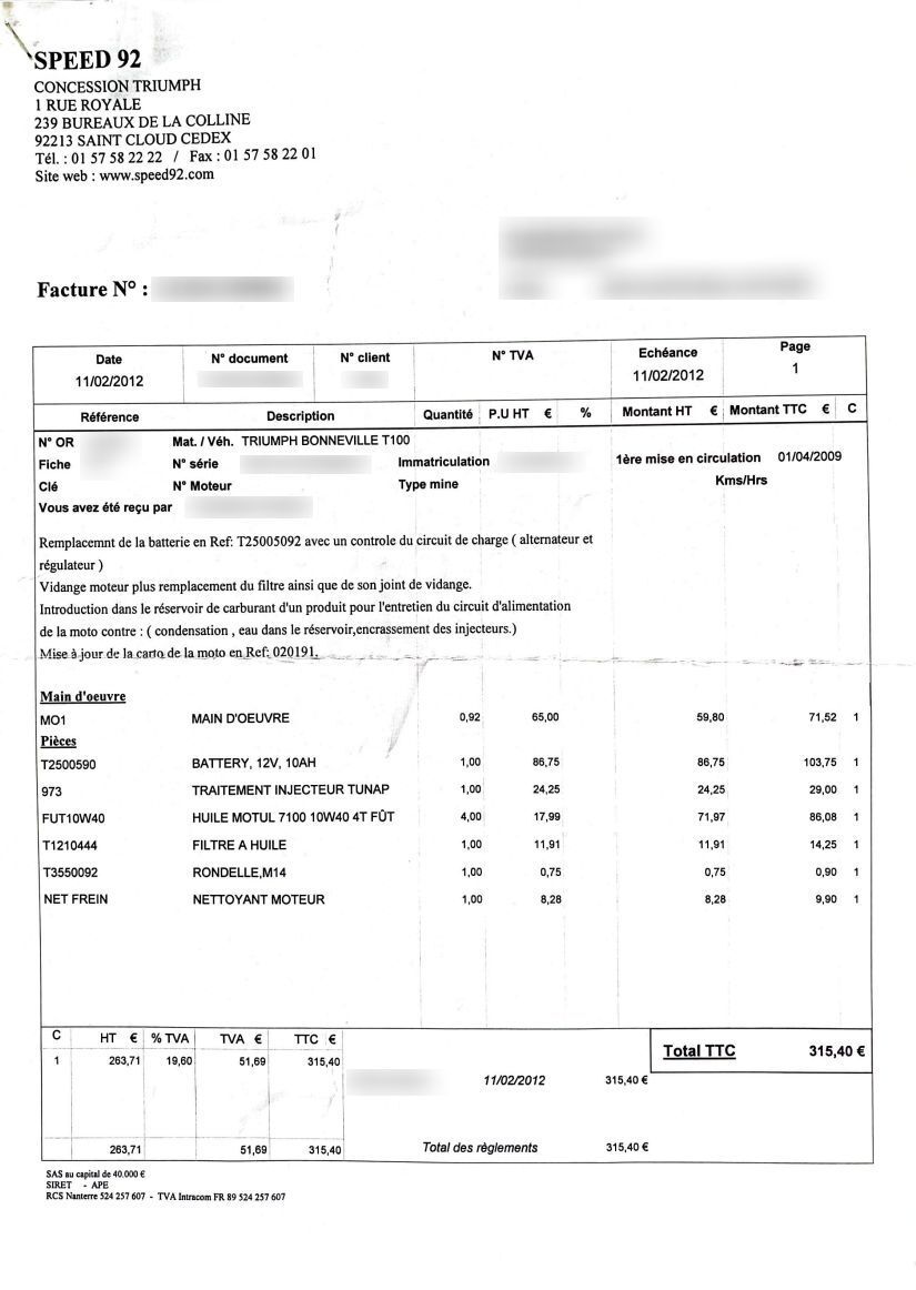 Photo TRIUMPH BONNEVILLE