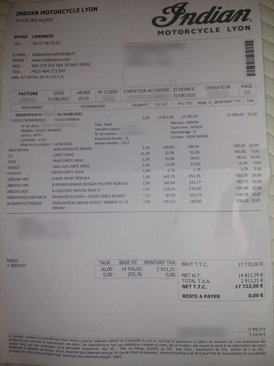 Photo INDIAN SCOUT BOBBER