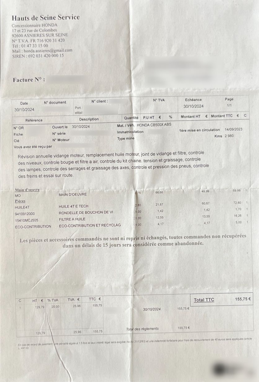 Photo HONDA CB 500 XA