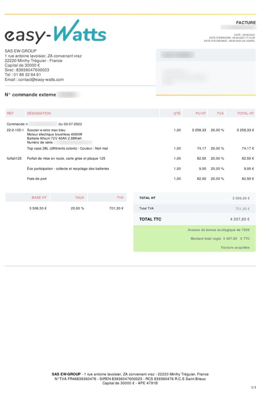 Photo EASY WATTS E-RETRO MAX