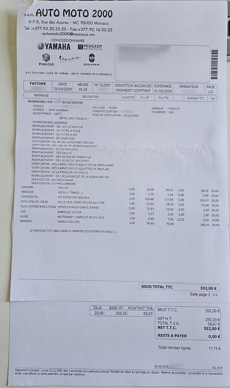 Photo PIAGGIO MP3 YOURBAN