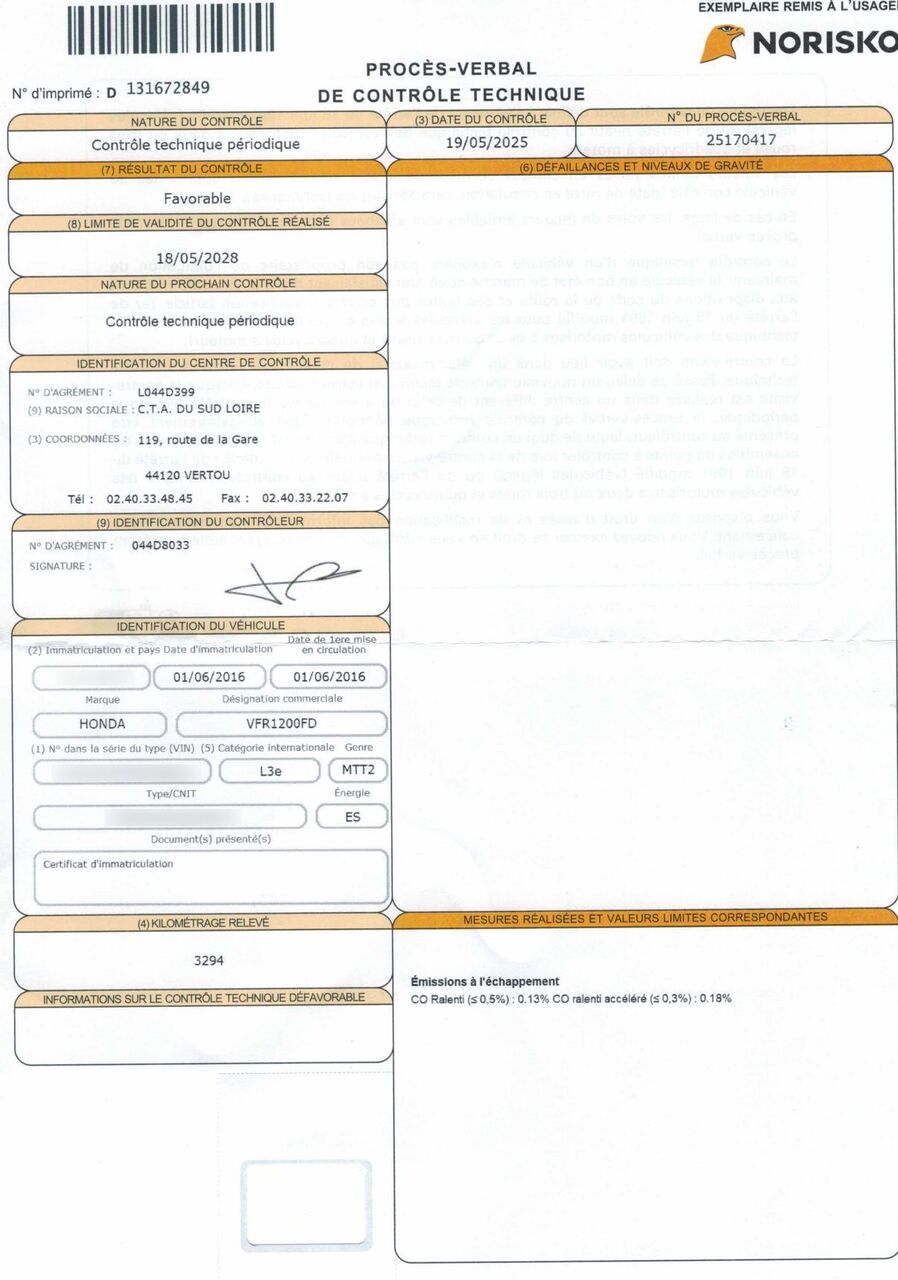 Photo HONDA VFR 1200 FD