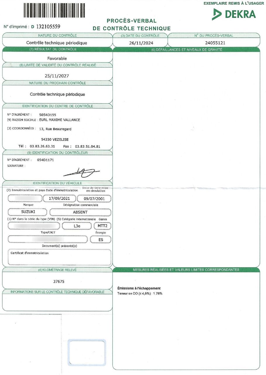 Photo SUZUKI GSX 1400