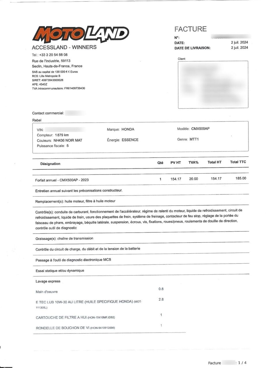 Photo HONDA REBEL 500