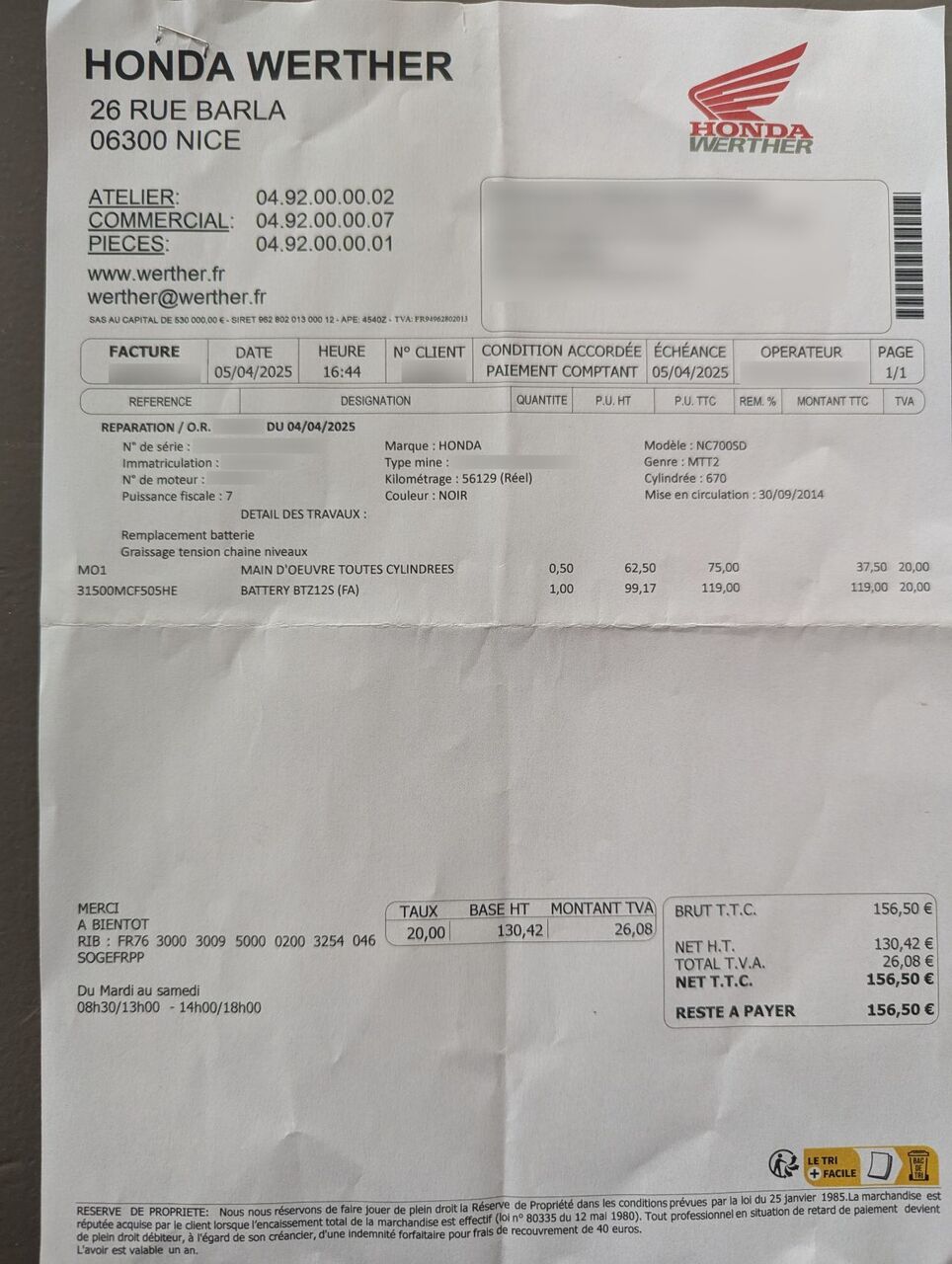 Photo HONDA NC 700 S DCT