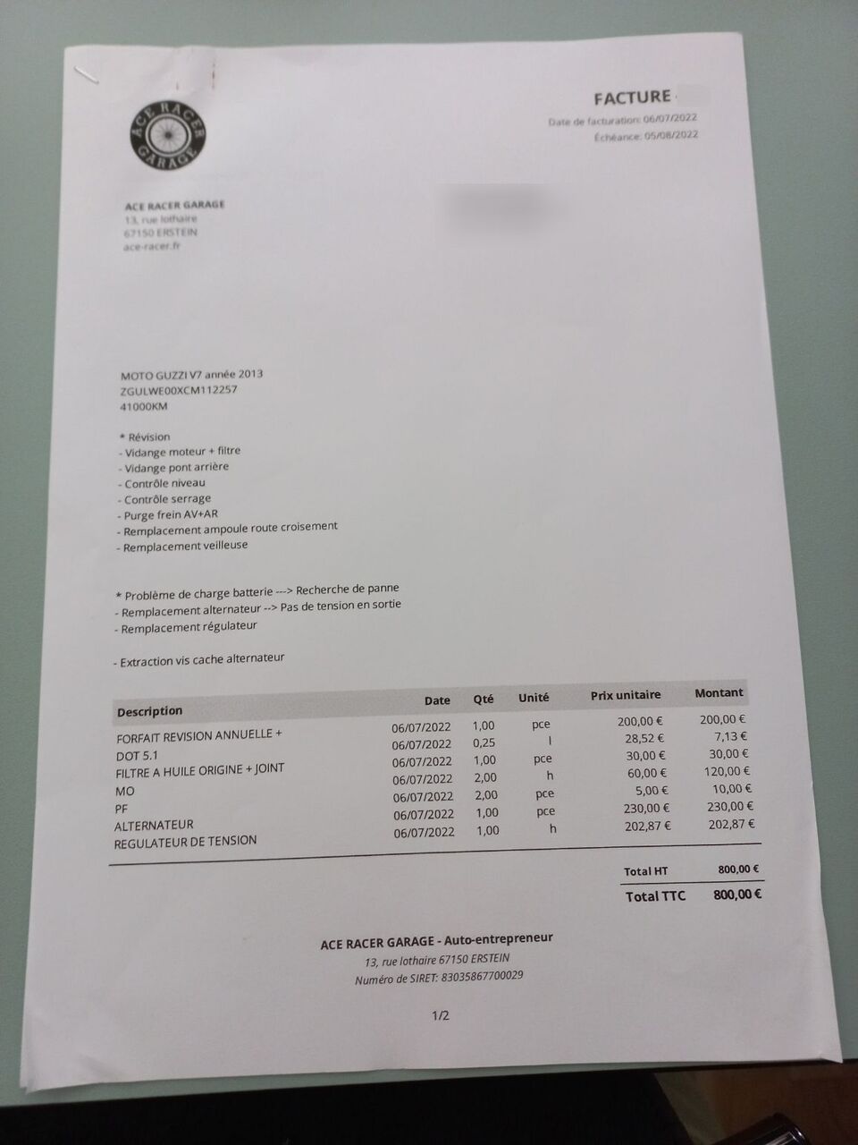 Photo MOTO GUZZI V7 STONE