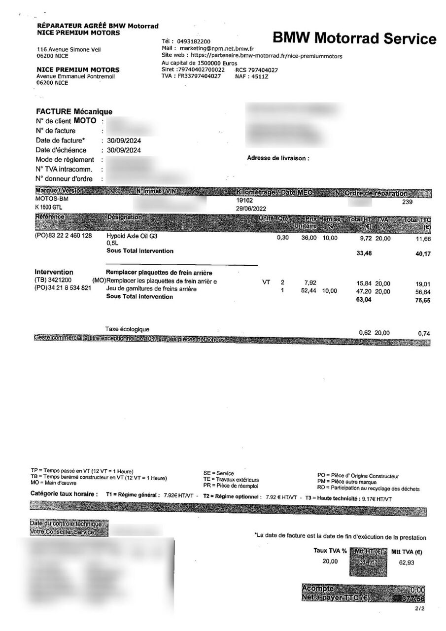 Photo BMW K 1600 GTL