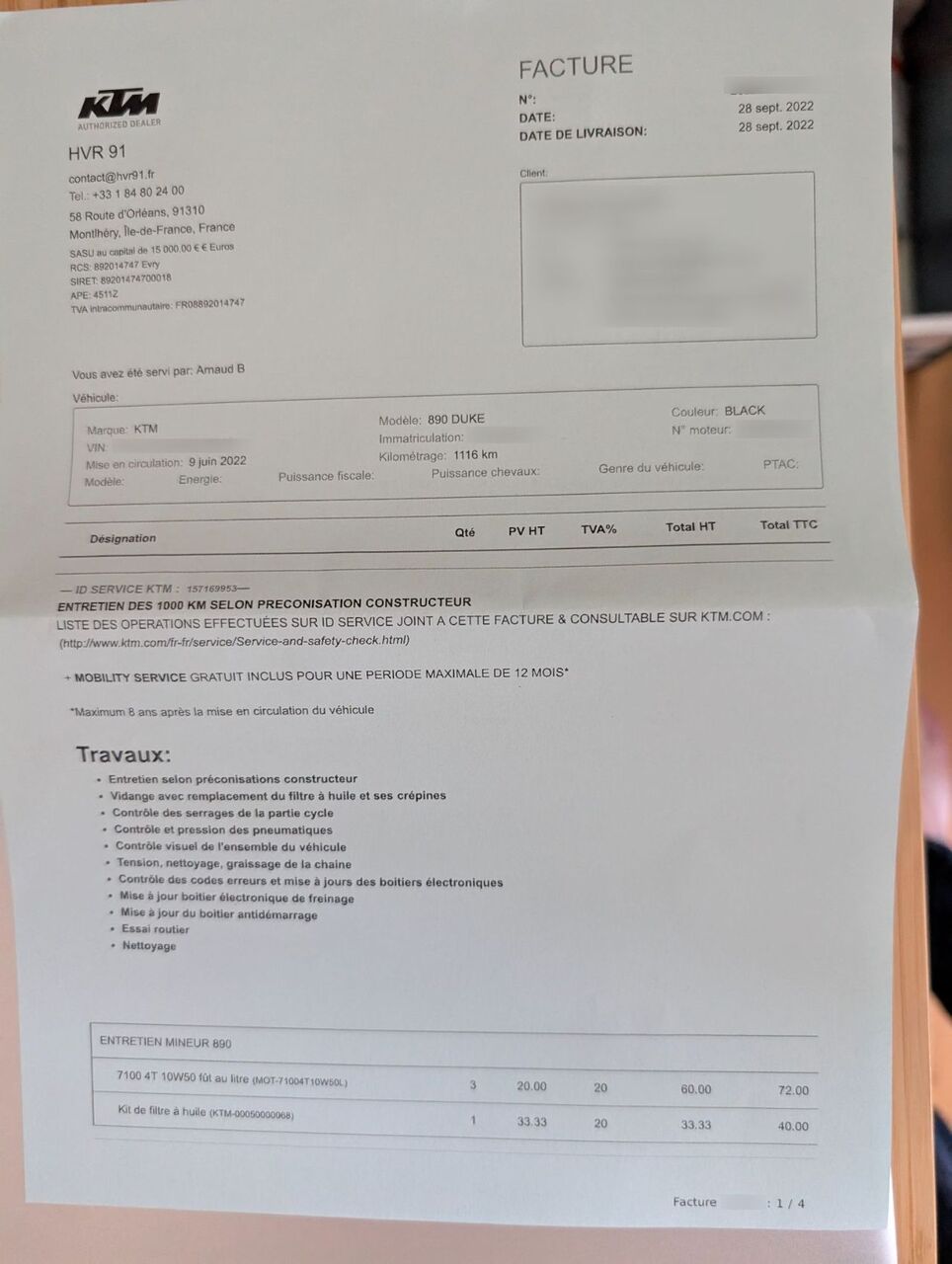 Photo KTM DUKE 890 ABS