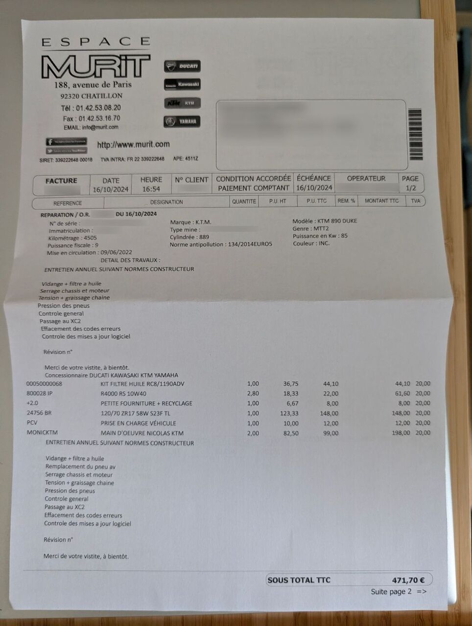 Photo KTM DUKE 890 ABS