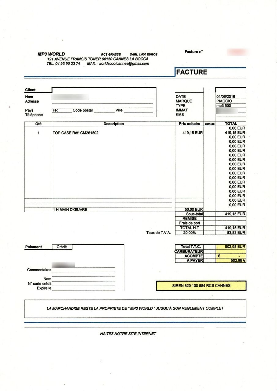 Photo PIAGGIO MP3 500 LT