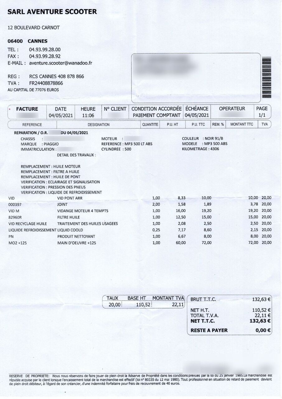 Photo PIAGGIO MP3 500 LT