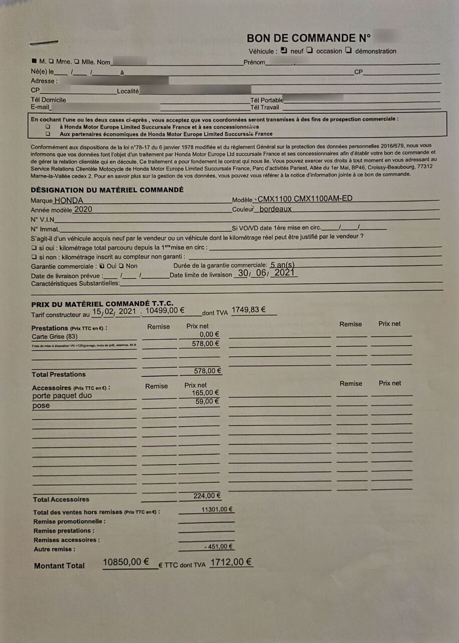 Photo HONDA REBEL 1100 ABS