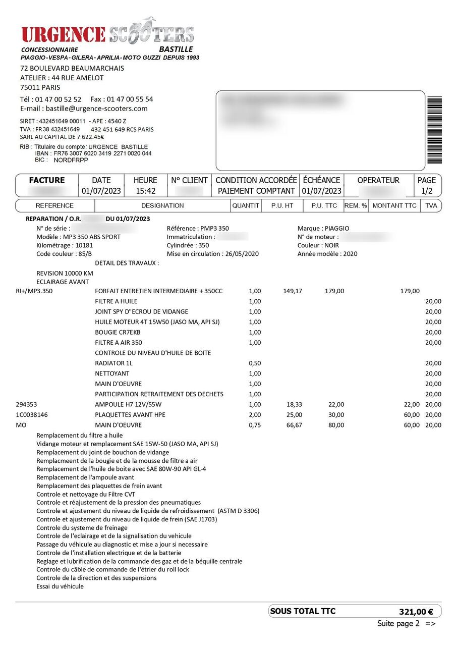 Photo PIAGGIO MP3 350 LT