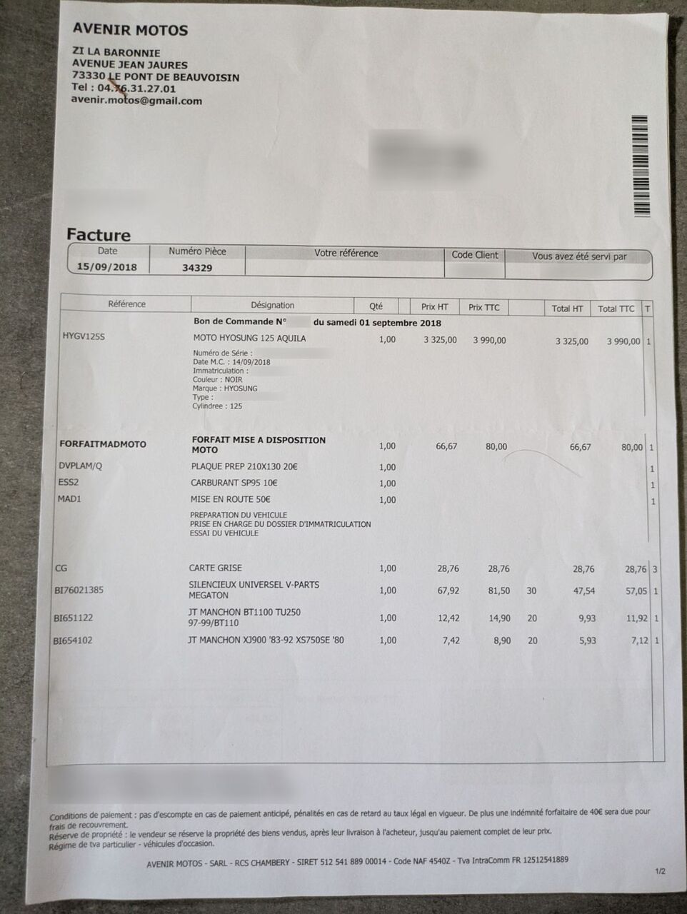 Photo HYOSUNG BOBBER 125