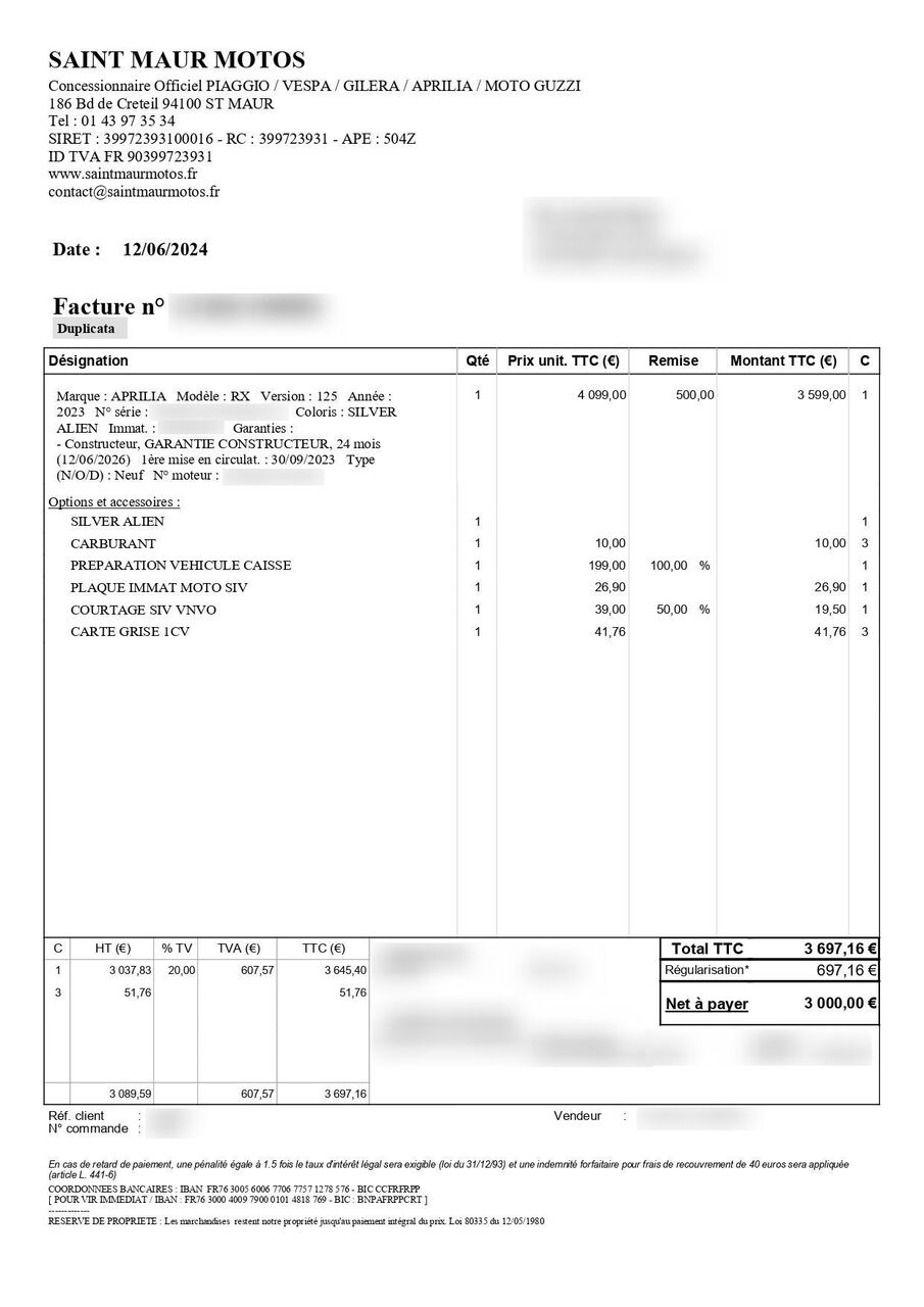 Photo APRILIA RX 125