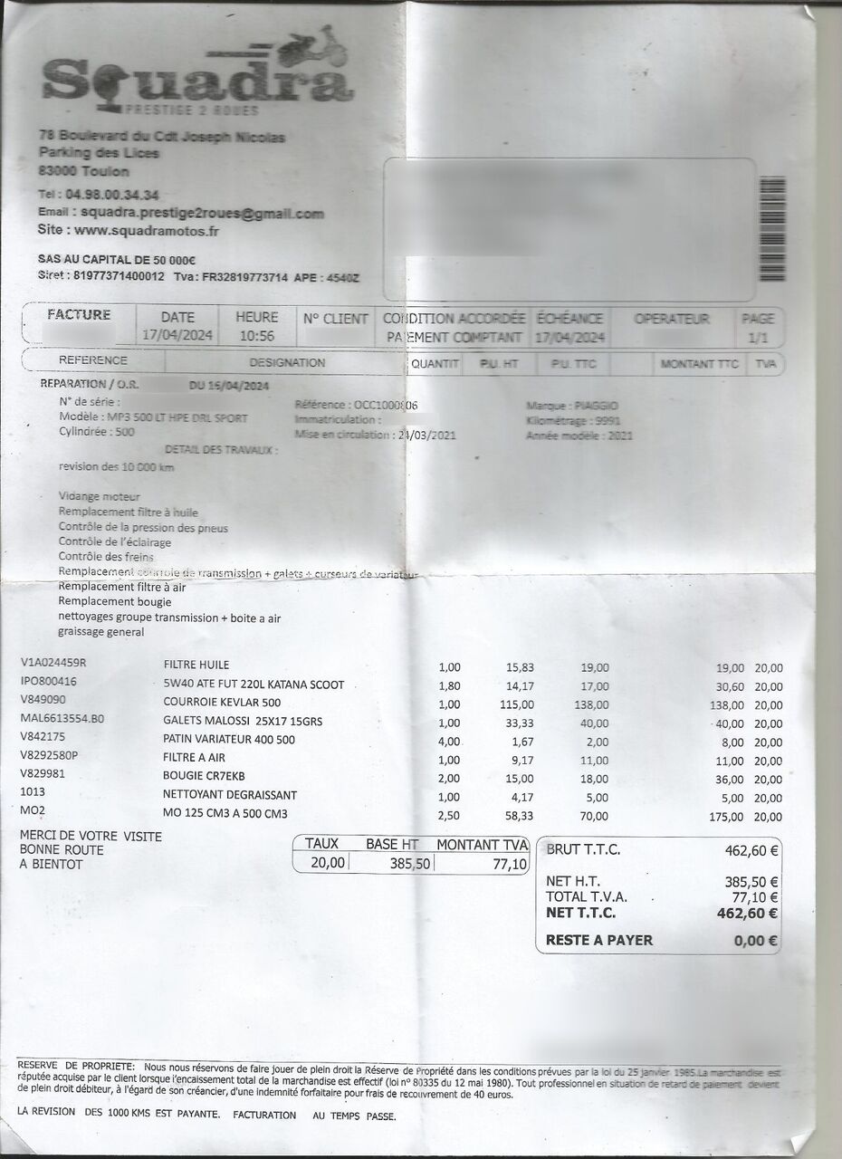 Photo PIAGGIO MP3 500 HPE