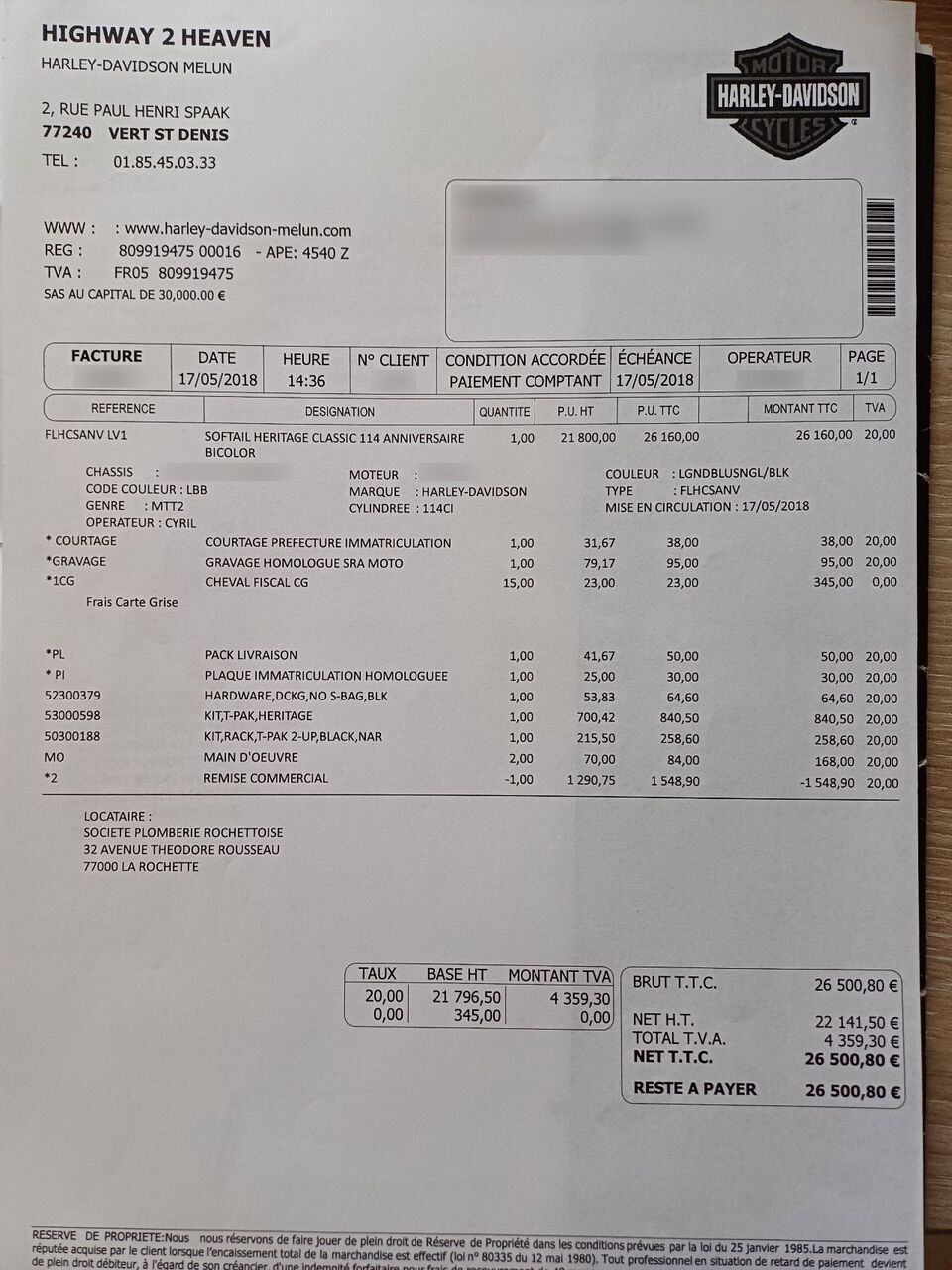 Photo HARLEY DAVIDSON 114