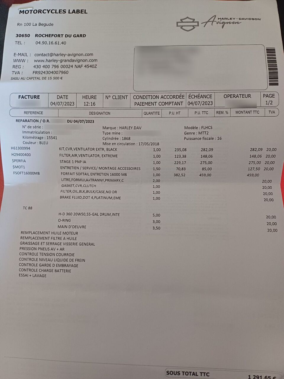 Photo HARLEY DAVIDSON 114