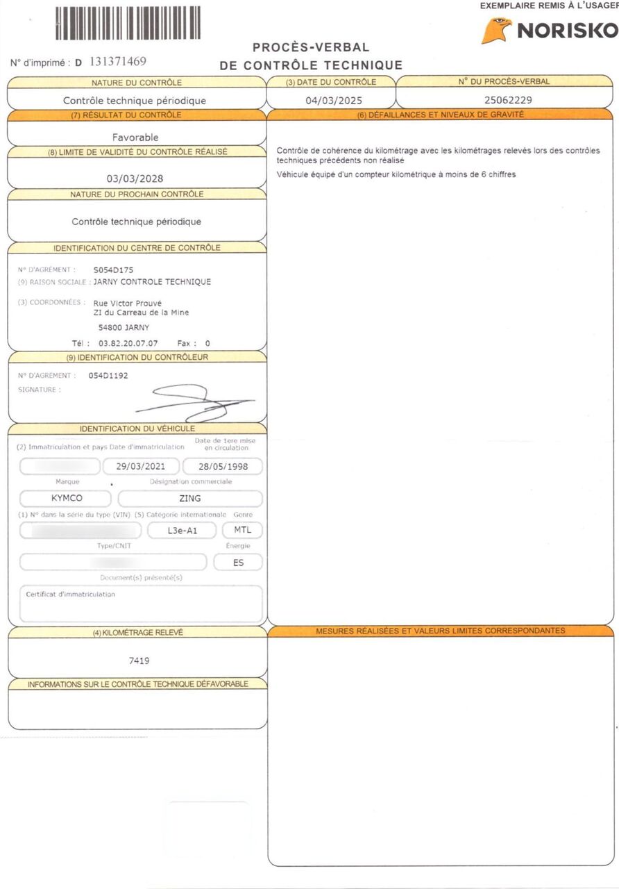 Photo KYMCO ZING 125