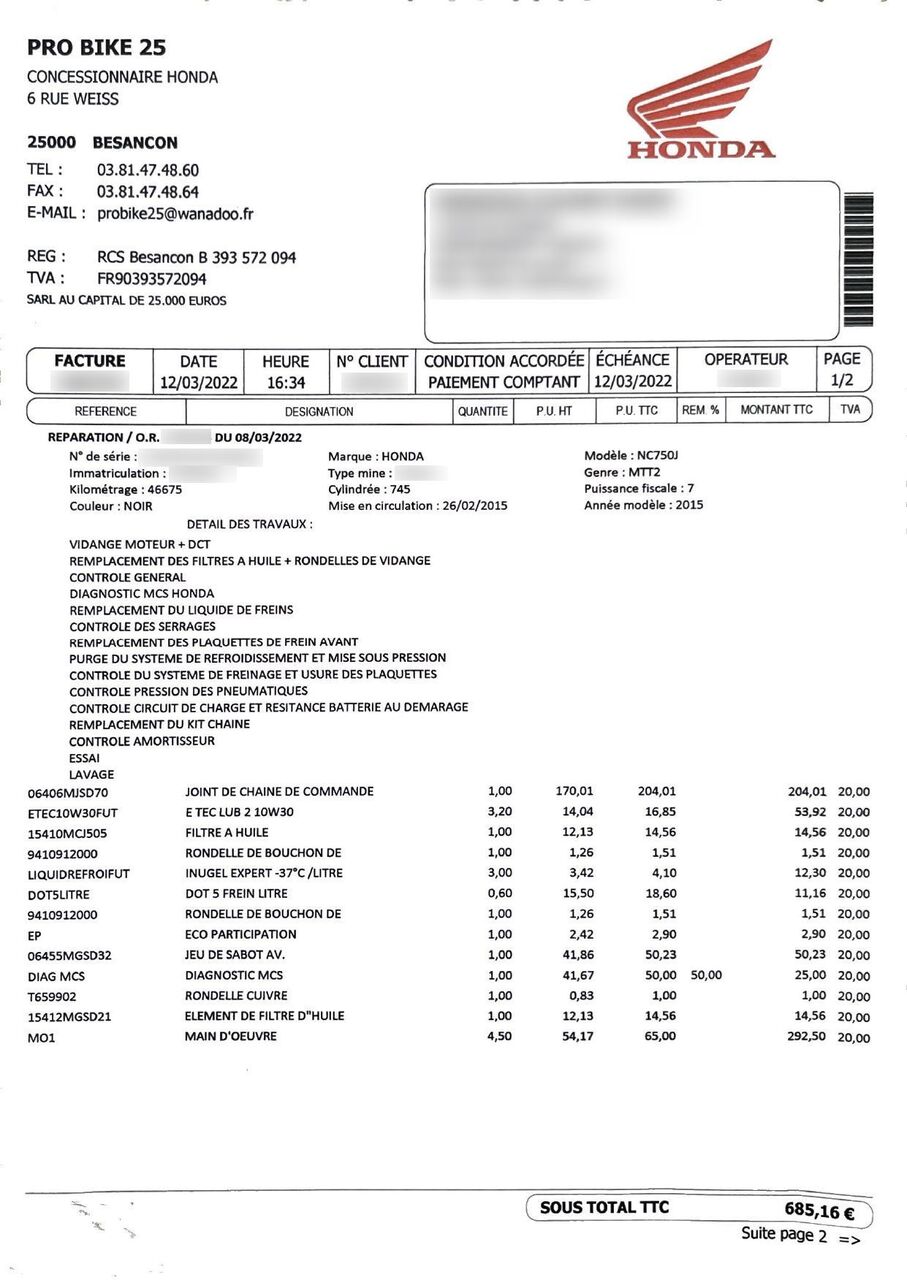 Photo HONDA VULTUS 750