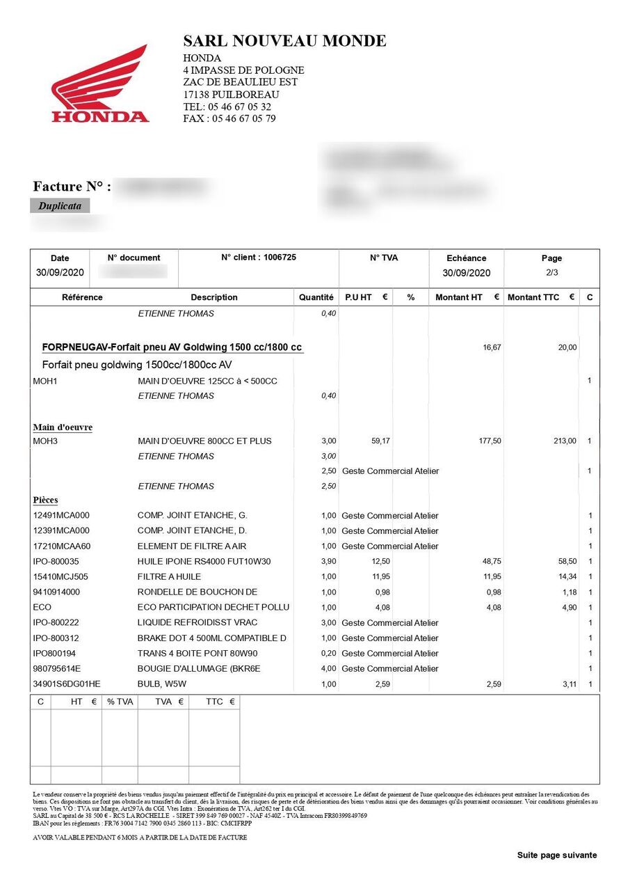 Photo HONDA GOLDWING 1800