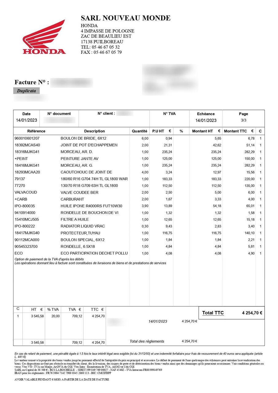 Photo HONDA GOLDWING 1800