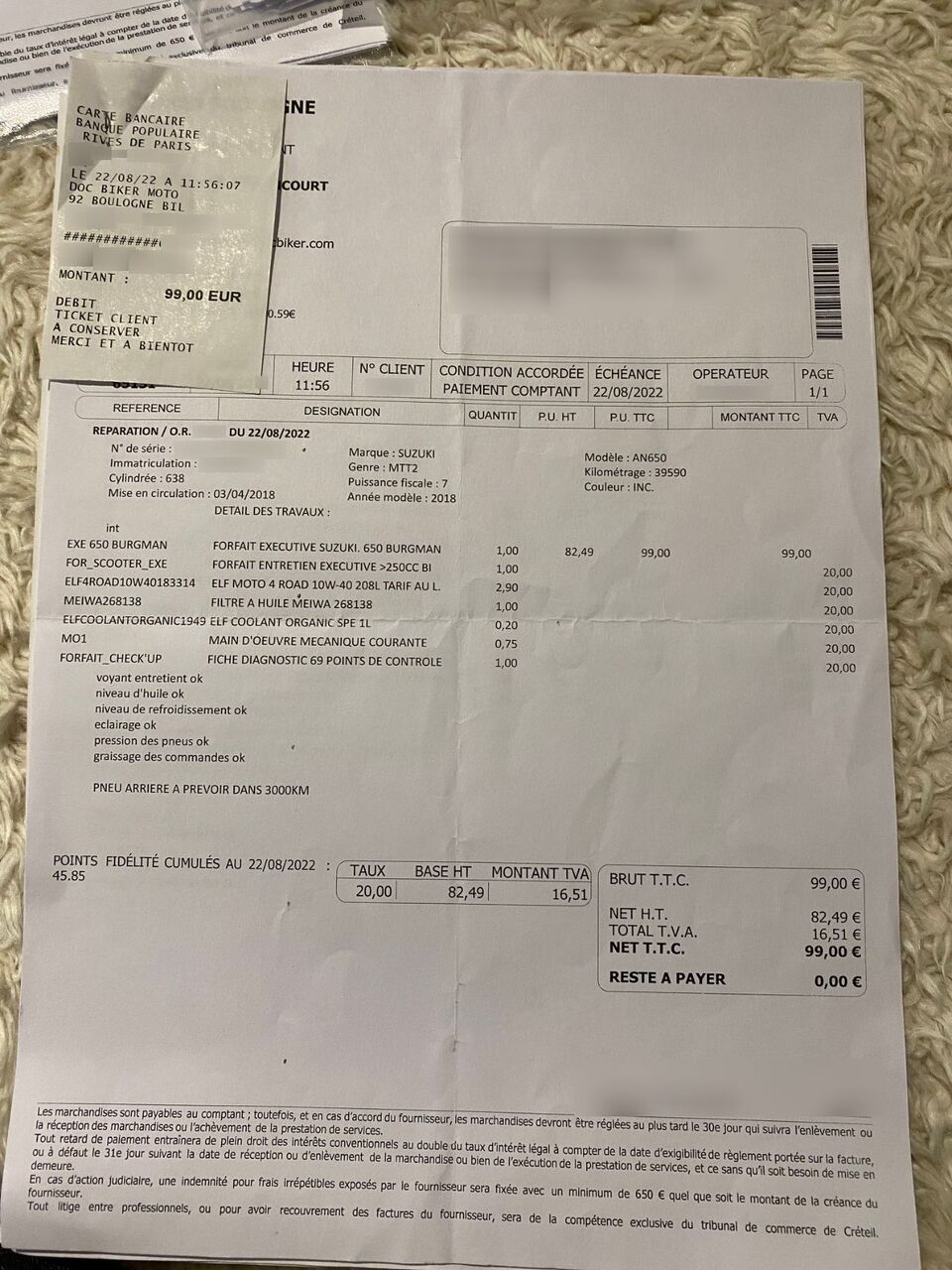 Photo SUZUKI BURGMAN 650