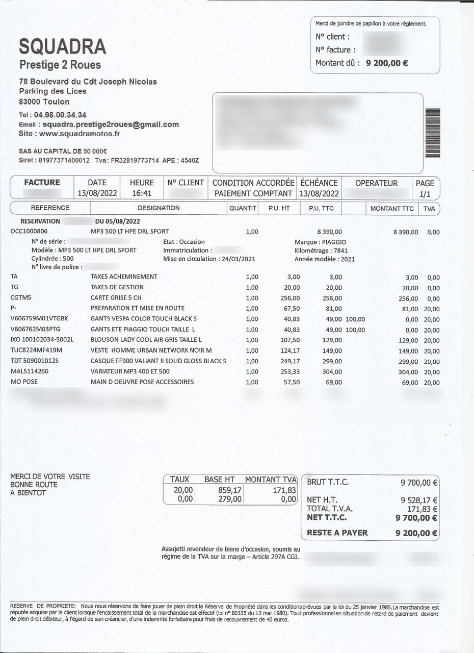 Photo PIAGGIO MP3 500 HPE