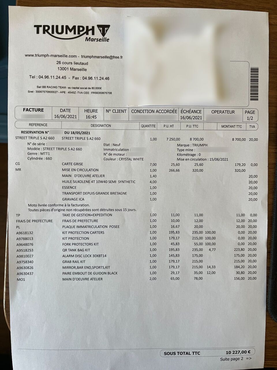 Photo TRIUMPH STREET TRIPLE