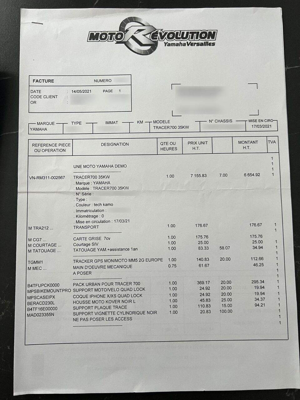 Photo YAMAHA TRACER 7 689