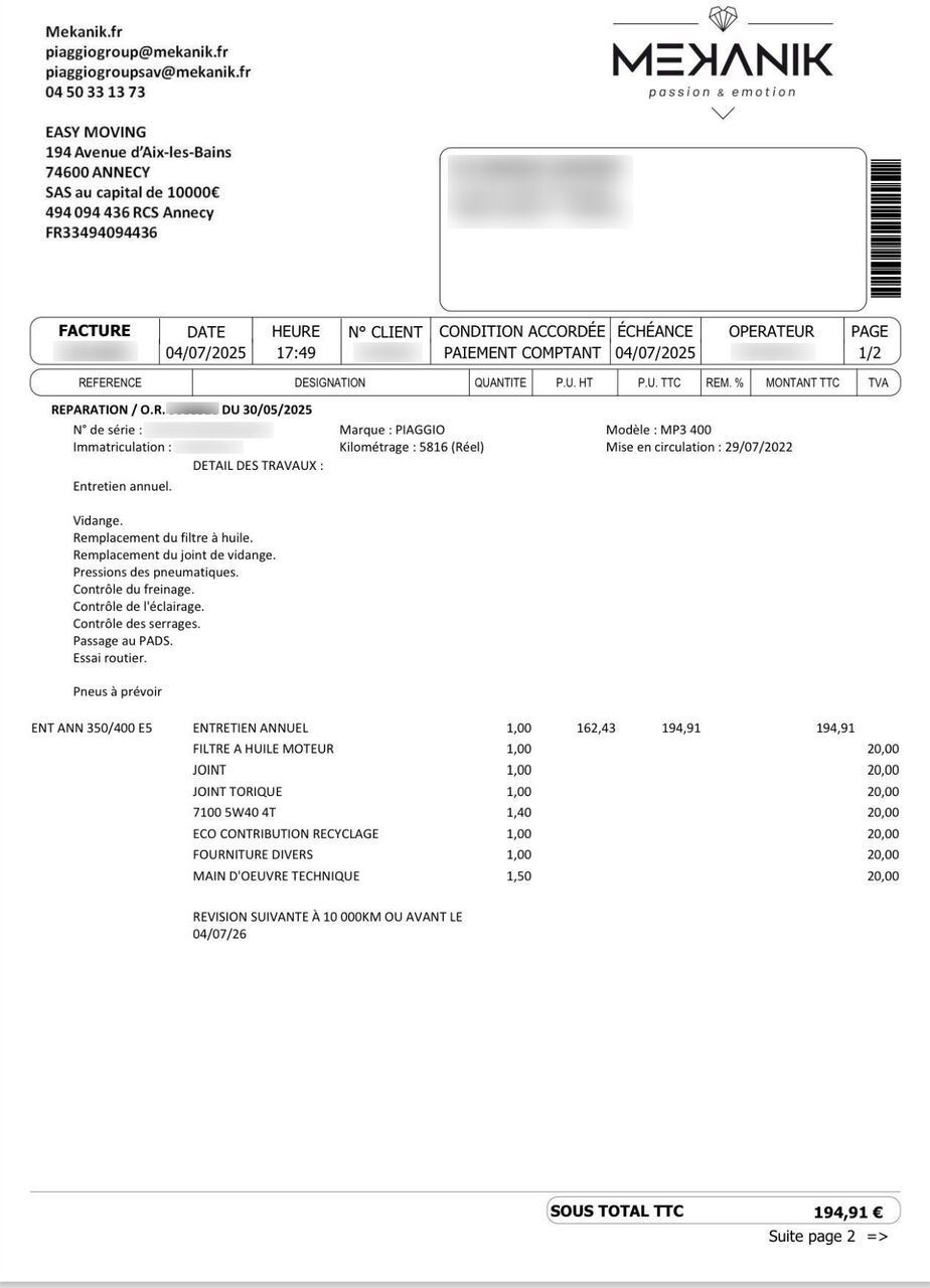 Photo PIAGGIO MP3 400 HPE