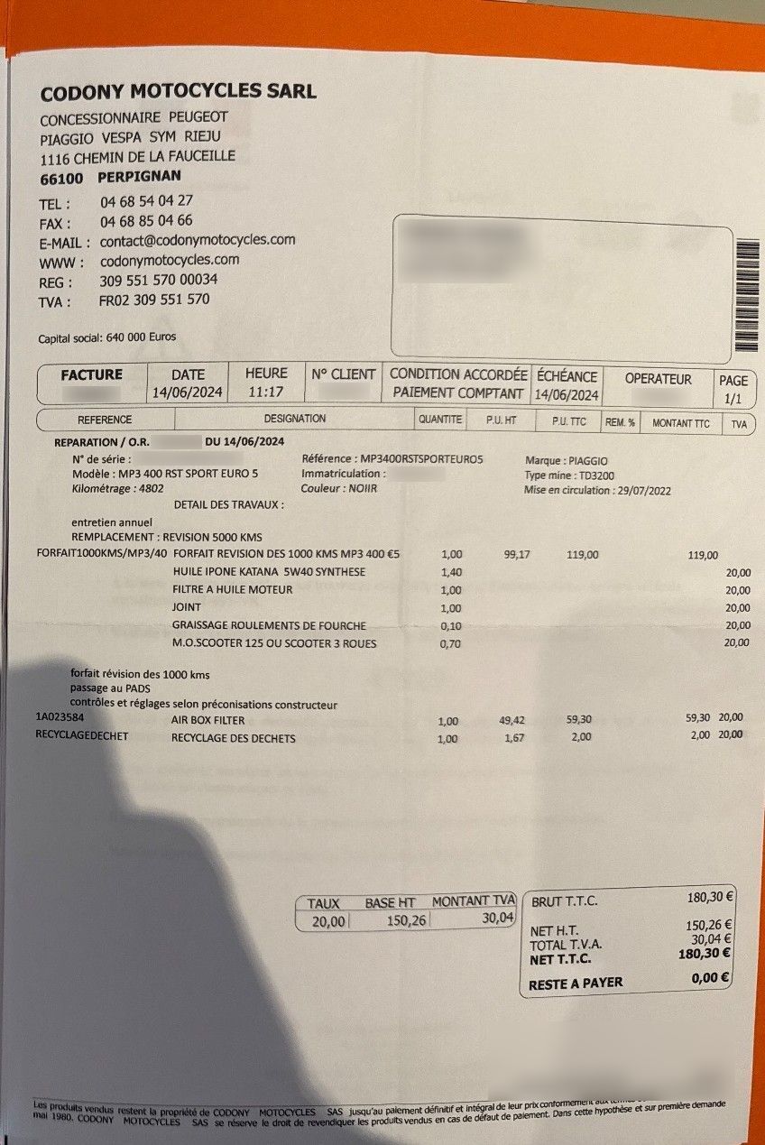 Photo PIAGGIO MP3 400 HPE