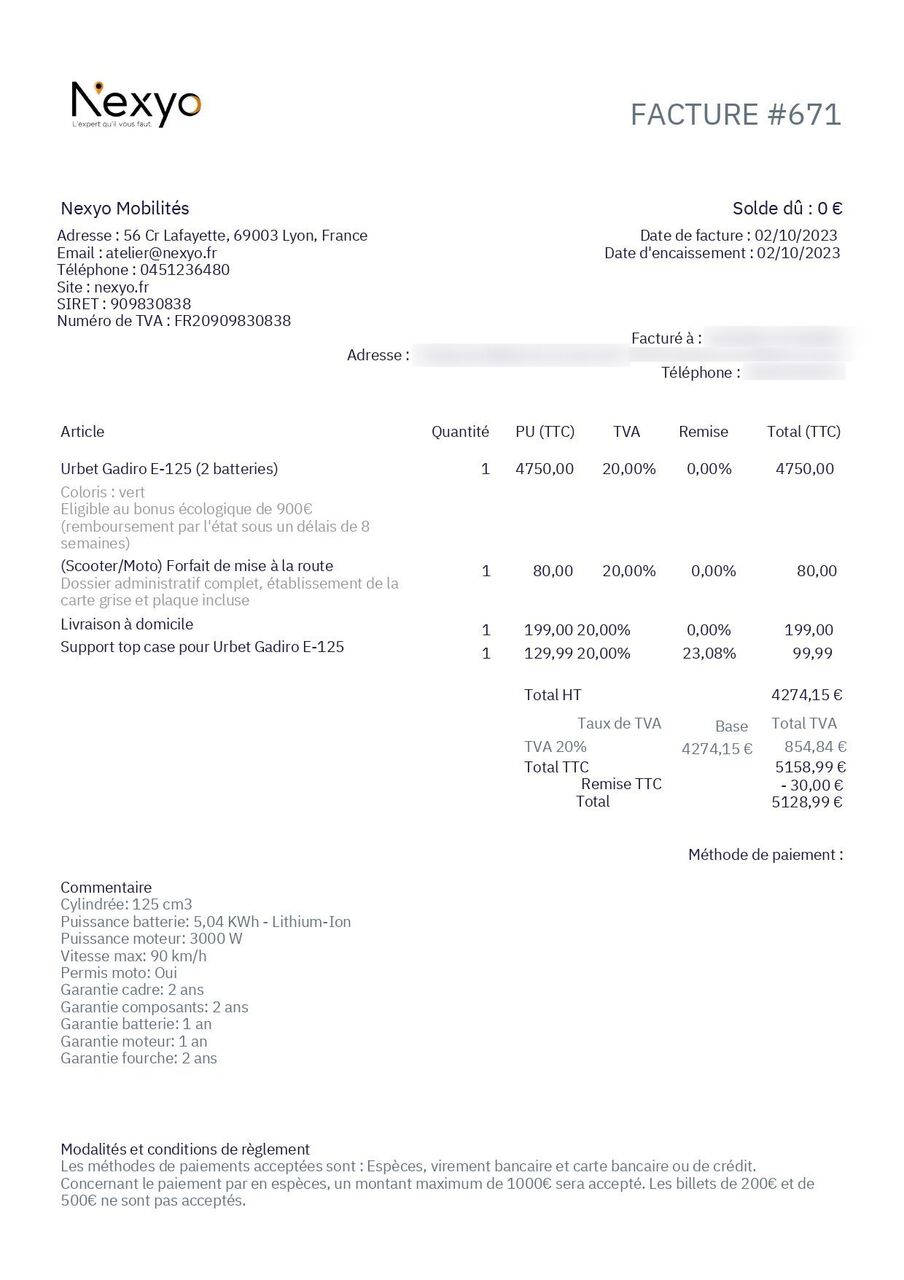 Photo URBET GADIRO 125