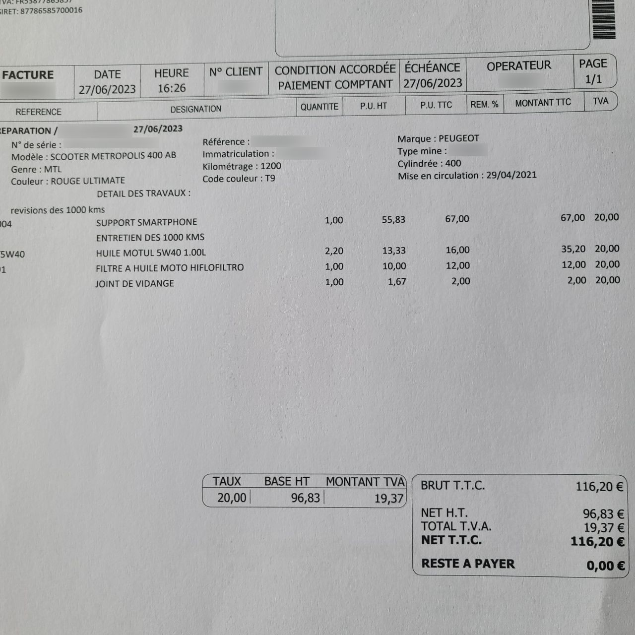 Photo PEUGEOT METROPOLIS 400