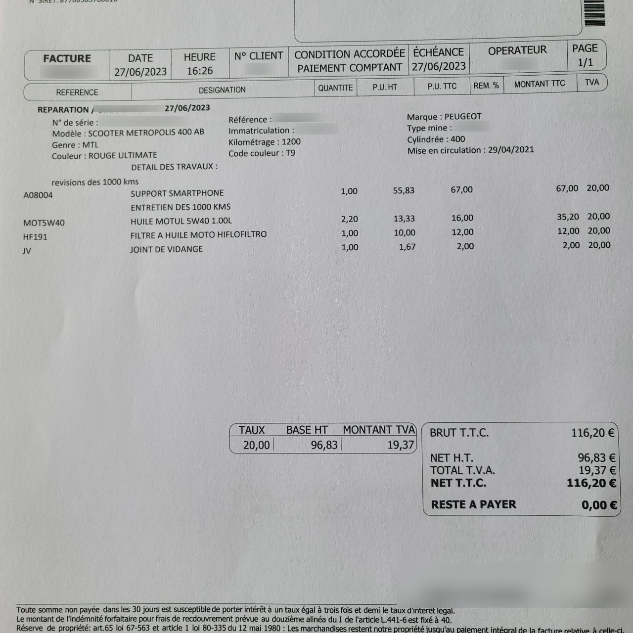 Photo PEUGEOT METROPOLIS 400