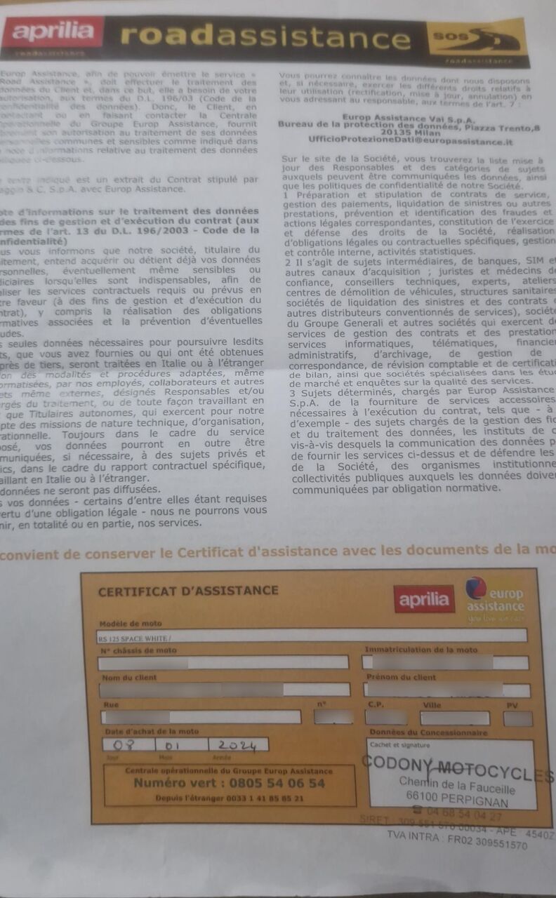 Photo APRILIA RS 125