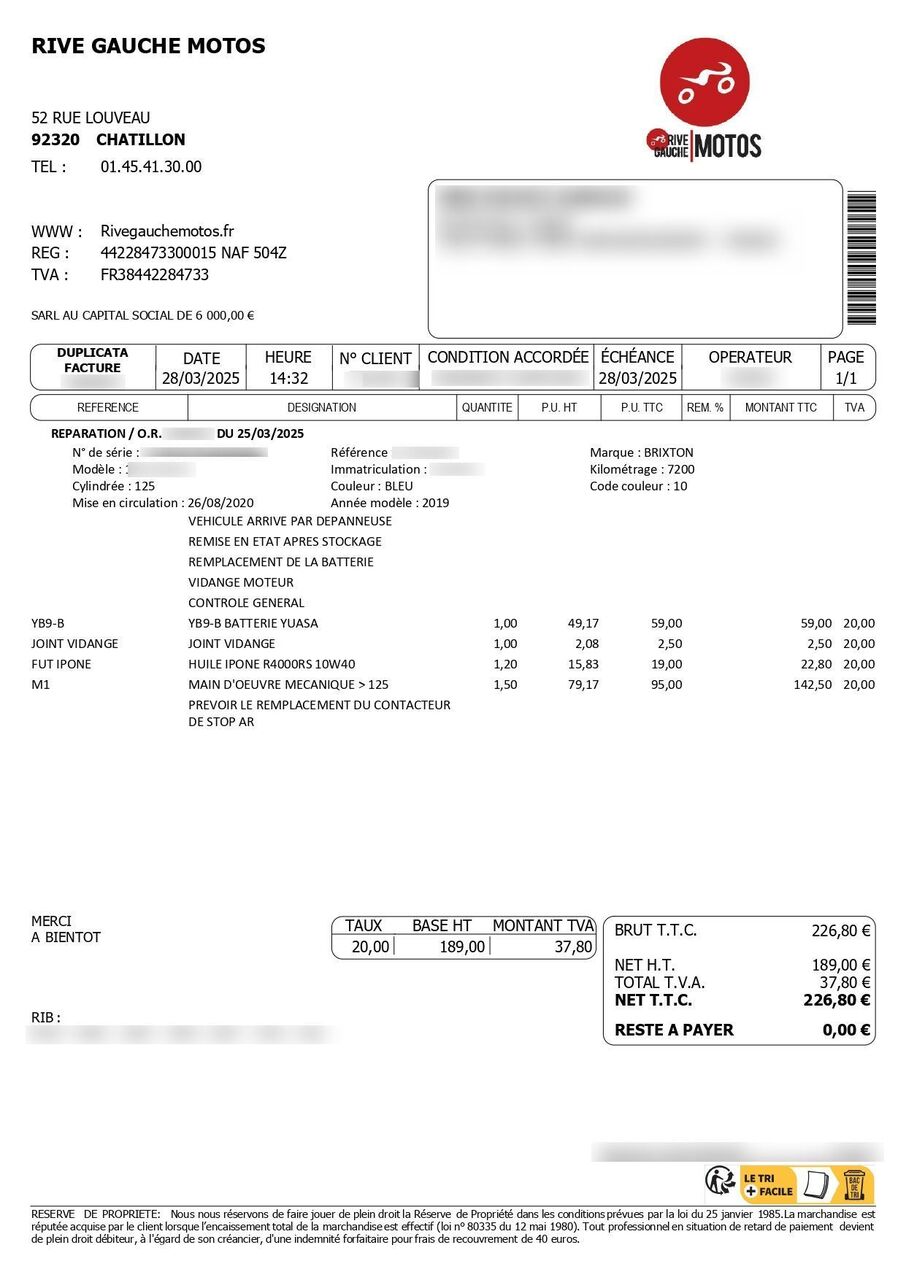 Photo BRIXTON BX 125