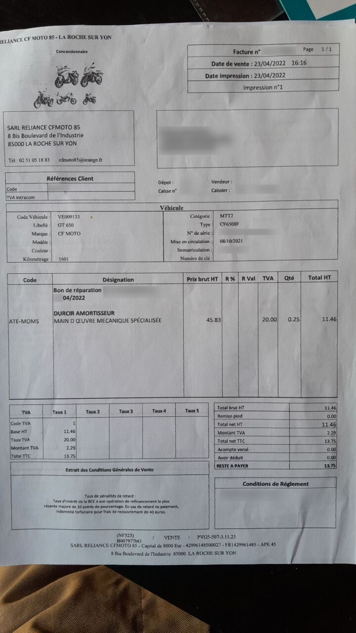 Photo CF MOTO 650 GT ABS