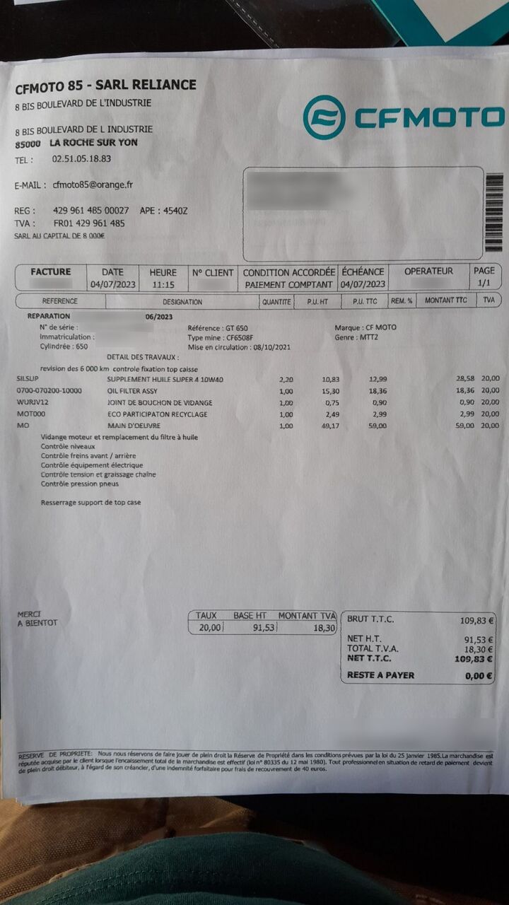 Photo CF MOTO 650 GT ABS