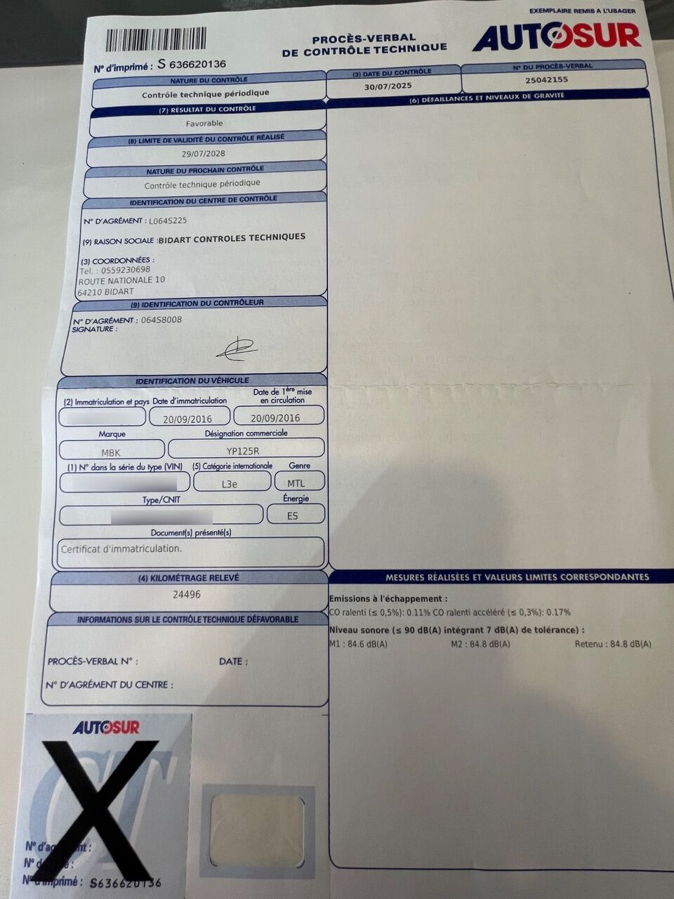 Photo MBK EVOLIS 125