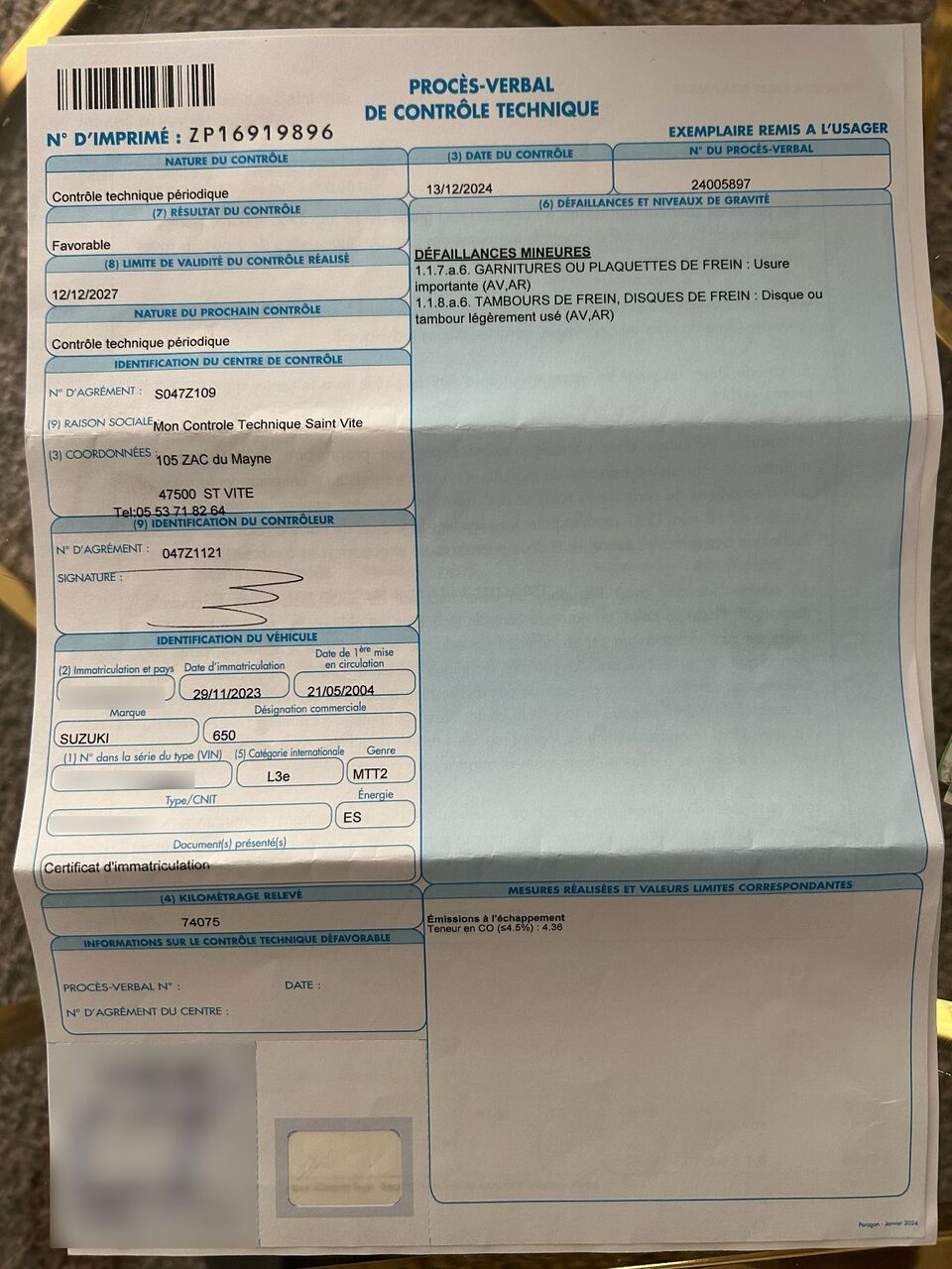 Photo SUZUKI VSTROM 650