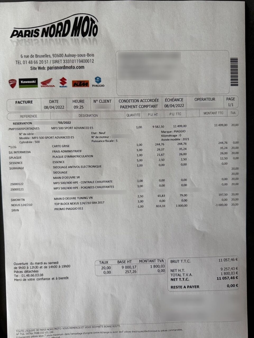 Photo PIAGGIO MP3 500 HPE